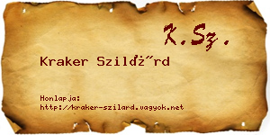 Kraker Szilárd névjegykártya